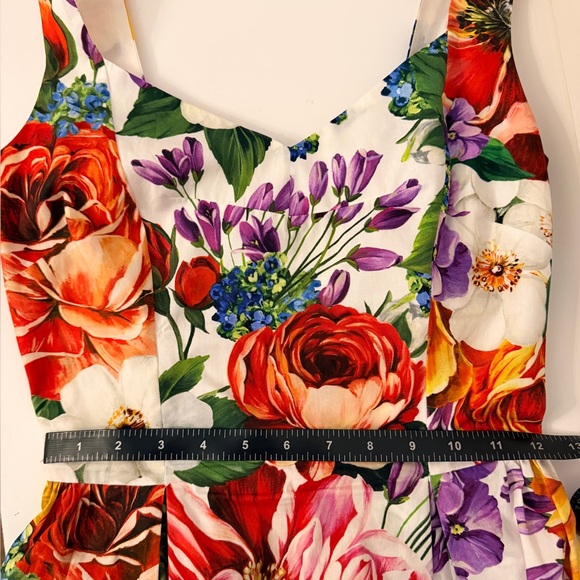 DOLCE & GABBANA Multicolor Floral Print Cotton Mini Dress Top and Shorts SET 2pc - Picture 13 of 16